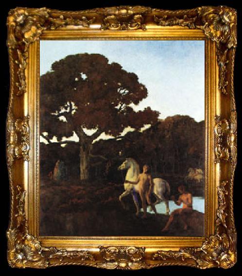 framed  Emile-Rene Menard The Golden Age(left Panel), ta009-2
